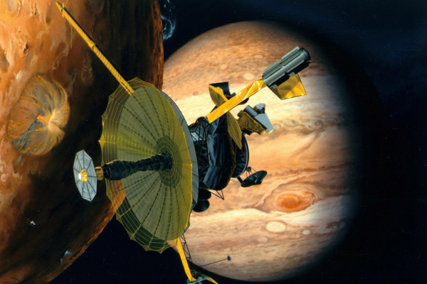Artist's concept of Galileo at Io