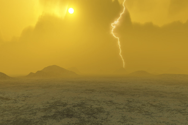 Artist's concept of lightning on Venus