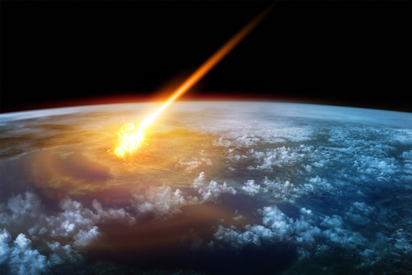 Artist's impression of an asteroid impact