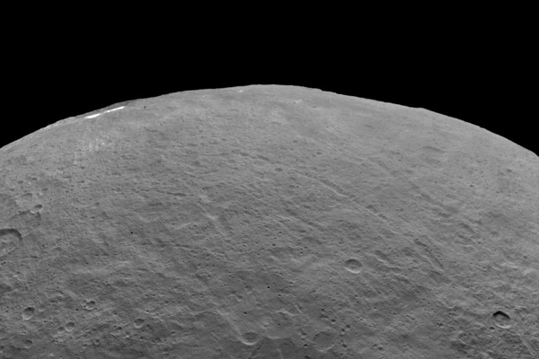Dwarf planet Ceres from an altitude of 4,400 km (2,700 miles)