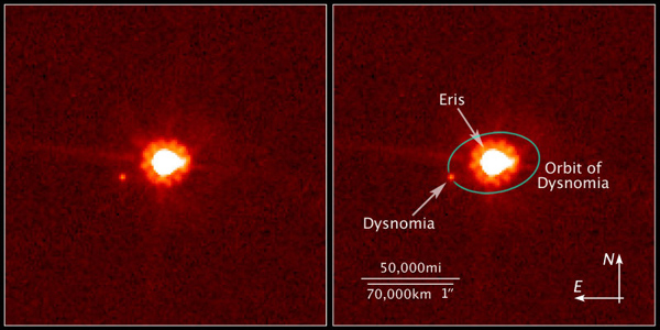 Eris and Dysnomia by Hubble Space Telescope