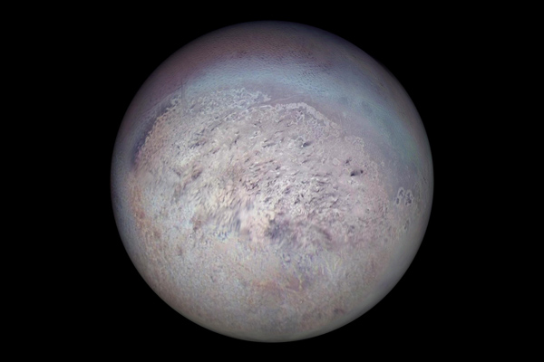 Global orthographic view of Triton