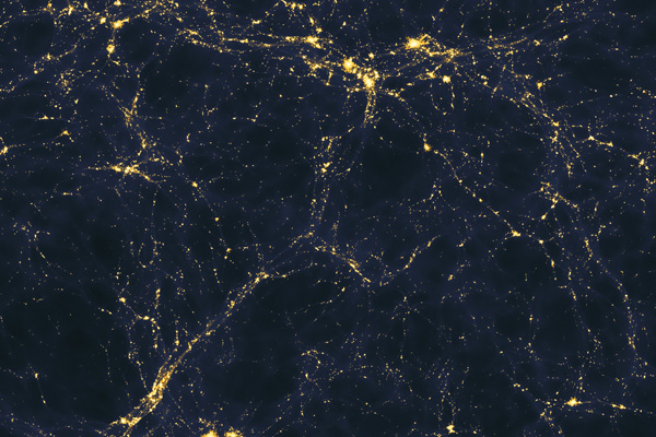 Large scale structure of light distribution in the Universe