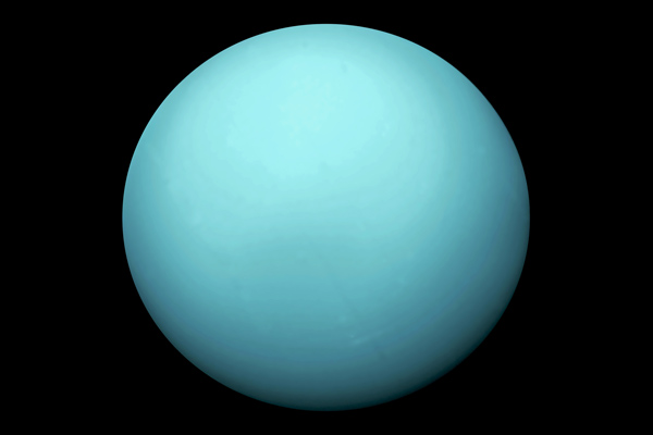 Planet Uranus by Voyager 2 in 1986