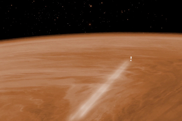 Visualisation of Venus Express during the aerobraking manoeuvre