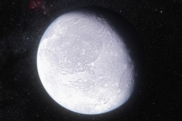 Artist's impression of the dwarf planet Eris