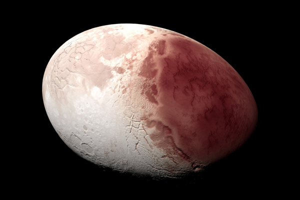 Artist's impression of the dwarf planet Haumea