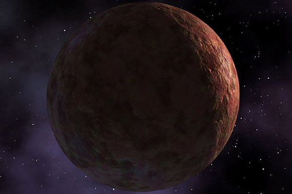 Artist's impression of the dwarf planet Makemake